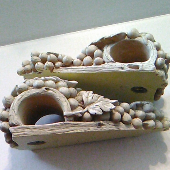Accents Vintage Grape Leaf Plaster Drapery Rod Holders Poshmark